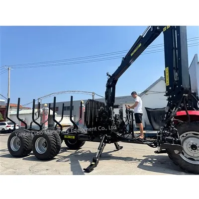 Prikolica za les z grabežem za hlodovino